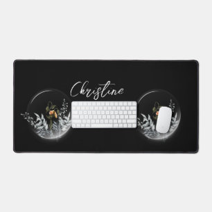 Floral sphere Desk mat