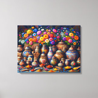 "Floral Spice Bazaar" Canvas Afdruk