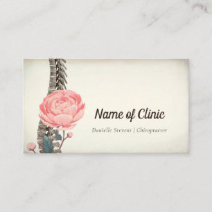 Floral Spine Chiropractor Afspraak Afsprakenkaartje