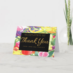 Floral Splash Bedankt Kaart
