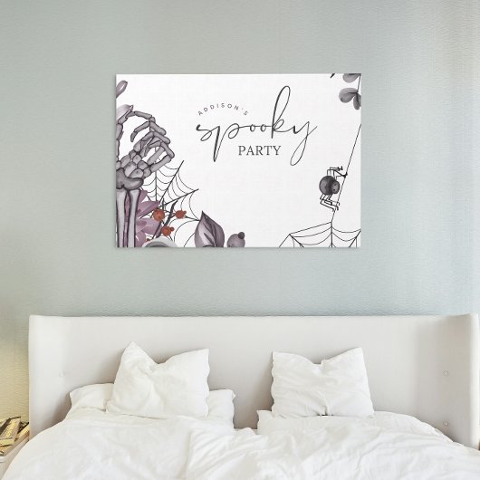 Floral Spooky Halloween Verjaardagsfeest Perfect Poster