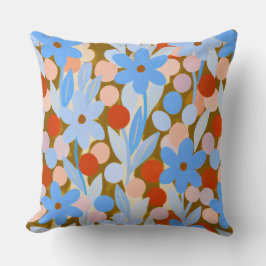 Floral Spots in brown pattern Kussen