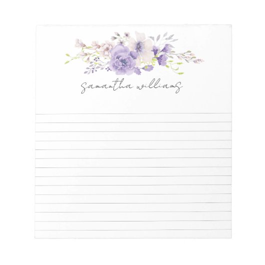 floral spray aangepaste notitieblok (Voorkant)