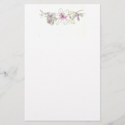 Floral Spray Briefpapier (Voorkant)