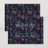 Floral Spray Fantasy Art Wedding Details Bedankkaart (Voorkant / Achterkant)