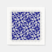 Floral Spray, Lace-White-Blue-PAPER PARTY NAPKINS Servet (Voorkant)
