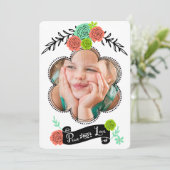 Floral Spray Peace and Love Carte photo (Debout devant)