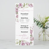 Floral Spray Wedding Programme (Debout devant)