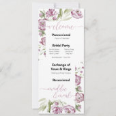 Floral Spray Wedding Programme (Devant)