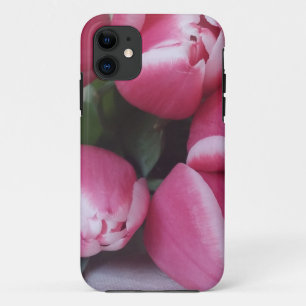 Floral Spring Bouquet of Pink Tulips, Flowers iPhone 11 Hoesje