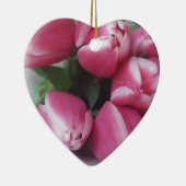 Floral Spring Bouquet of Pink Tulips, Flowers Keramisch Ornament (Rechts)