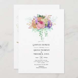 Floral Spring Couples Douche Invitation