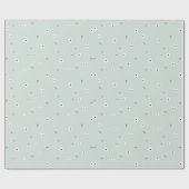 Floral Spring Daffodil baby blauw en wit Cadeaupapier (Vlak)