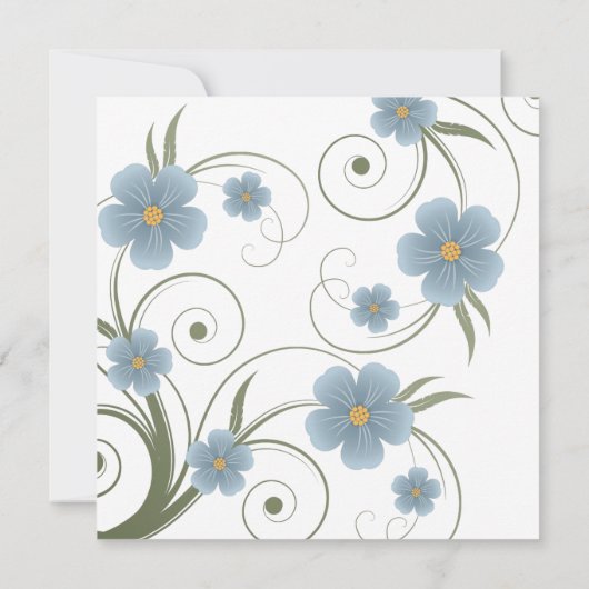 Floral Spring Flûte Élégant Invitation de douche (Dos)