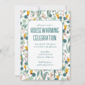 Floral Spring Garden Custom HOUSEWARMING PARTY Kaart (Voorkant)