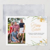 Floral Spring roze Voeg je foto toe, paasje (Voorkant / Achterkant)