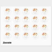 Floral Spring van de heldere Waterverf Dank u wel Ronde Sticker (Vel)