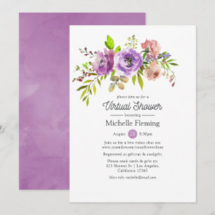 Floral Spring Virtual Bridal of Baby shower Kaart