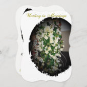 "Floral" Spring Wedding Invitation Kaart (Voorkant / Achterkant)