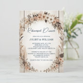 Floral Spring Wood Boho Rustieke repetitie diner Kaart (Staand voorkant)