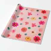 Floral Spring Wrapping Papier (Uitgerold)
