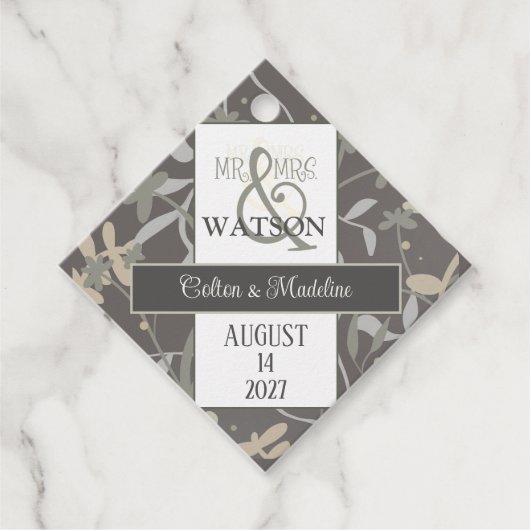 Floral Springs Modern Elegant Fun Inspirivity Bedankjes Labels (Voorkant)