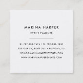  Floral Square Vierkante Visitekaartje (Achterkant)