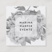  Floral Square Vierkante Visitekaartje (Voorkant)