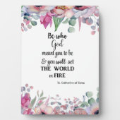 Floral St. Catherine van Siena Quote Fotoplaat (voorkant)