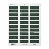 Floral Stacked Initialen Monogram Retouradres Etiket (Full Sheet)
