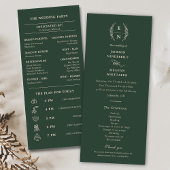 Floral Stacked Monogram Initialen Trouwprogramma's Programma