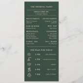 Floral Stacked Monogram Initialen Trouwprogramma's Programma (Achterkant)