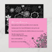 FLORAL STAR Baby Naming Direction Kaart (Voorkant / Achterkant)