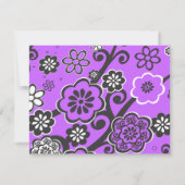 Floral Star of David Bat mitzvah Invitation Répons (Dos)