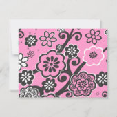 Floral Star of David Bat mitzvah Invitation Répons (Dos)