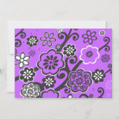 Floral Star of David Bat mitzvah Invitation Violet (Dos)