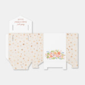 Floral Stars Pink Gold Namen en Datum Dank u Bedankdoosjes (Uitgevouwen)
