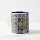 Floral Stars Tweekleurige Koffiemok (Voorkant links)