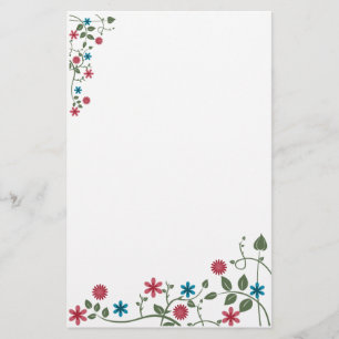 Floral Stationery Briefpapier