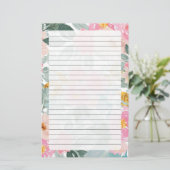 Floral Stationery Briefpapier (Staand voorkant)