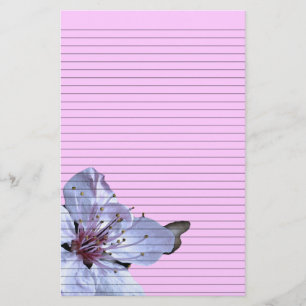 Floral Stationery - optionele lijnen Briefpapier