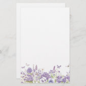 Floral Stationery Paper Briefpapier (Voorkant / Achterkant)