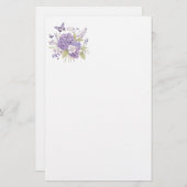Floral Stationery Paper Briefpapier (Voorkant / Achterkant)