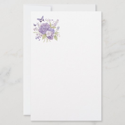 Floral Stationery Paper Briefpapier (Voorkant)
