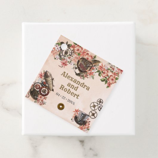 Floral Steampunk bruiloft dank u Bedankjes Labels (In situ)