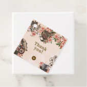 Floral Steampunk dank u Bedankjes Labels (In situ)