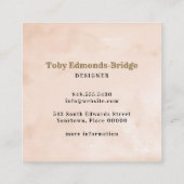 Floral Steampunk Vierkante Visitekaartje (Achterkant)