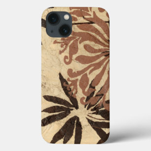 Floral Stencil Design met Tawny Leaves iPhone 13 Hoesje