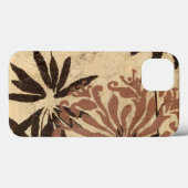 Floral Stencil Design met Tawny Leaves Case-Mate iPhone Case (Achterkant (horizontaal))