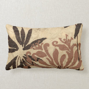 Floral Stencil Design met Tawny Leaves Kussen